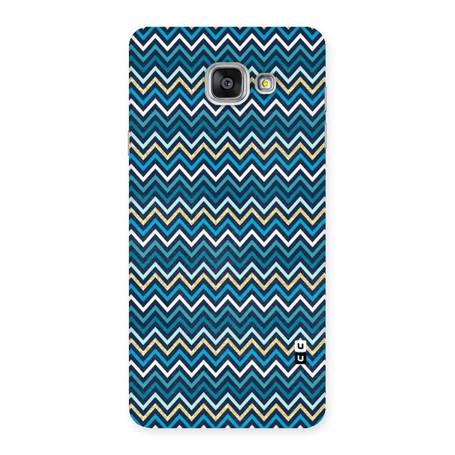 Blue Shades Chevron Pattern Back Case for Galaxy A7 2016