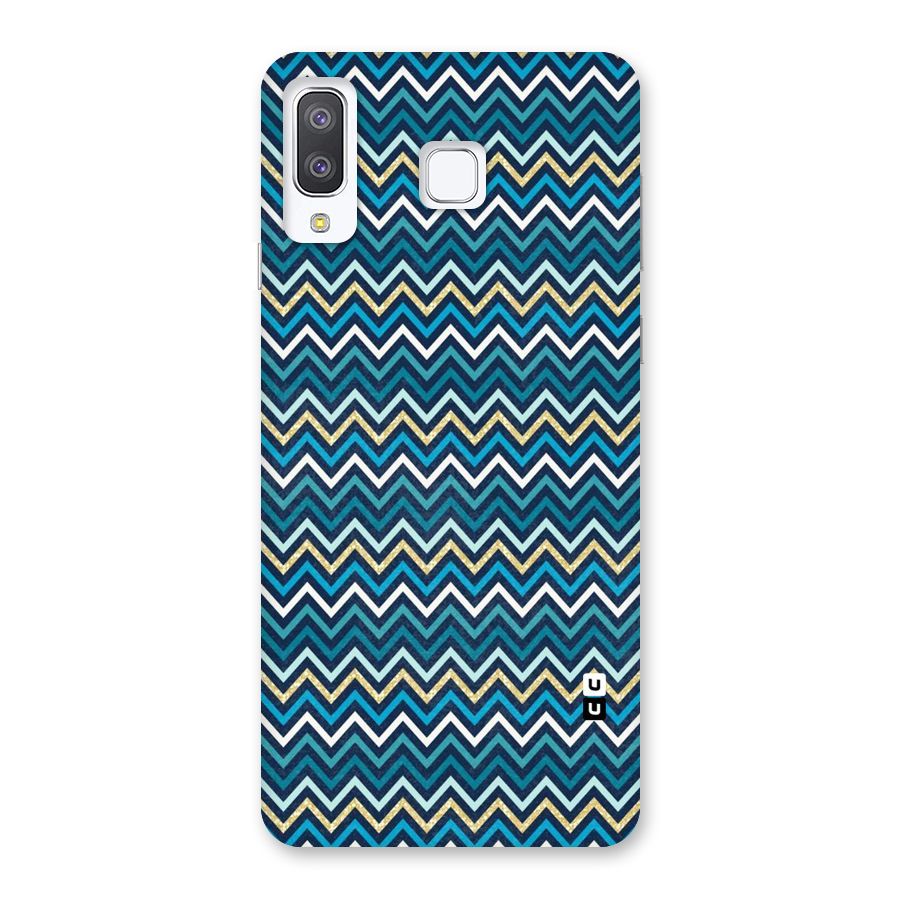 Blue Shades Chevron Pattern Back Case for Galaxy A8 Star