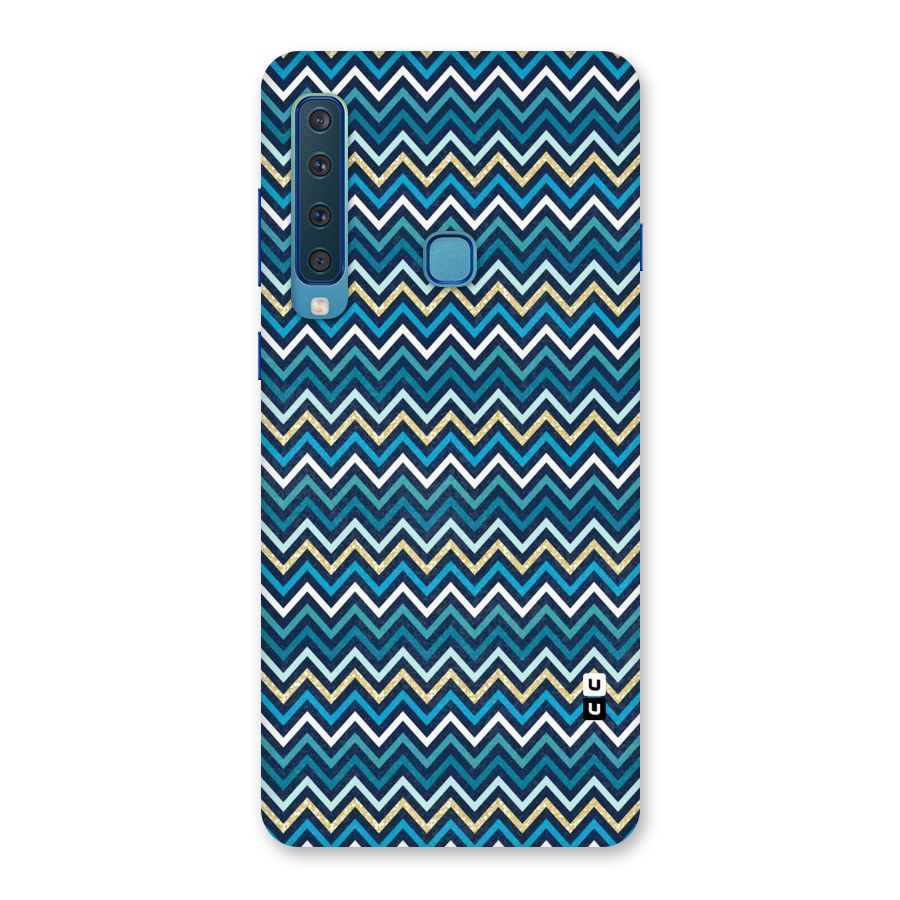 Blue Shades Chevron Pattern Back Case for Galaxy A9 (2018)