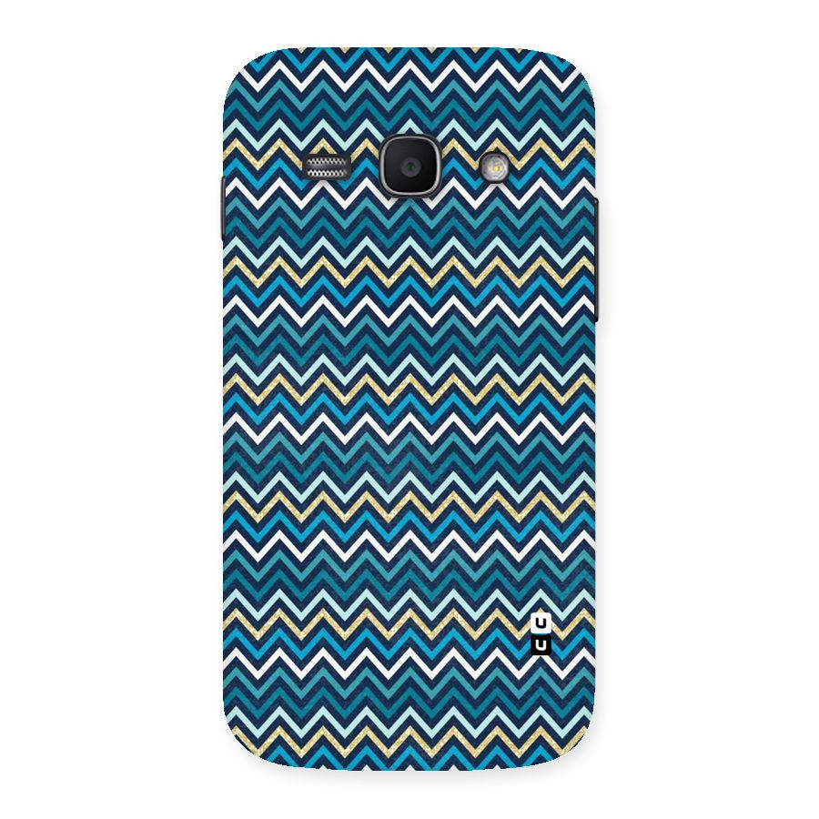 Blue Shades Chevron Pattern Back Case for Galaxy Ace 3