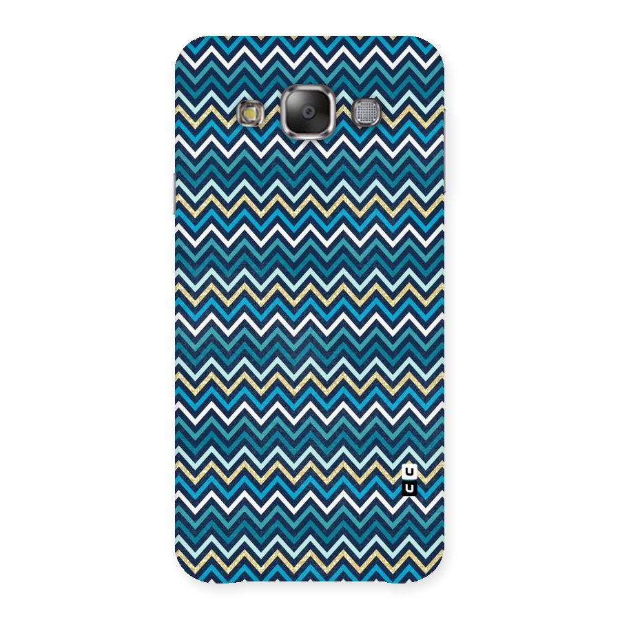 Blue Shades Chevron Pattern Back Case for Galaxy E7
