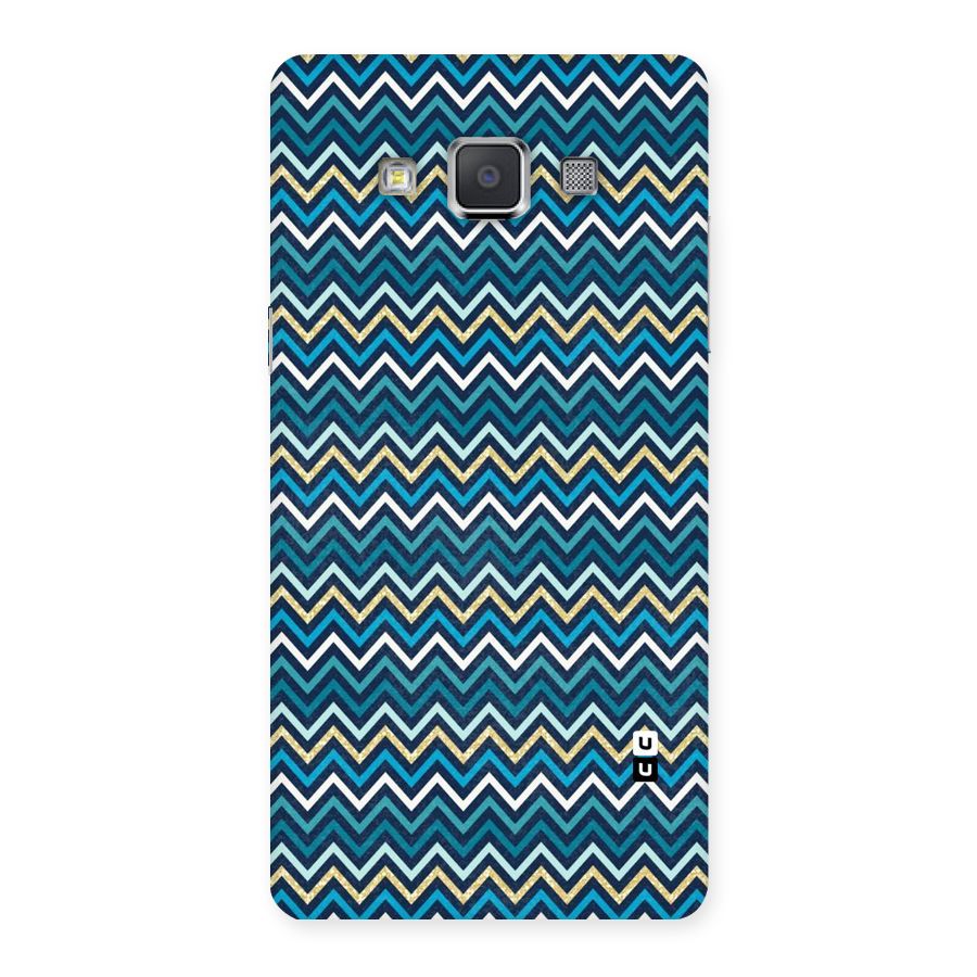 Blue Shades Chevron Pattern Back Case for Galaxy Grand 3