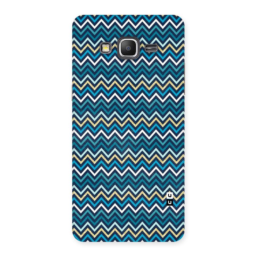 Blue Shades Chevron Pattern Back Case for Galaxy Grand Prime