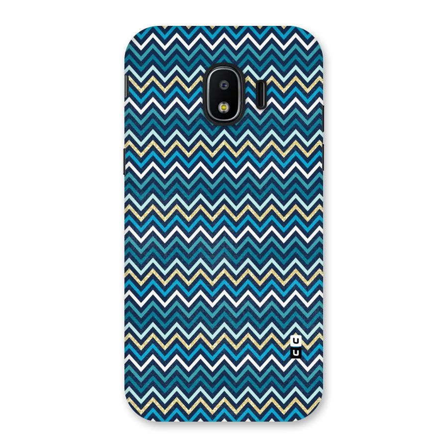 Blue Shades Chevron Pattern Back Case for Galaxy J2 Pro 2018