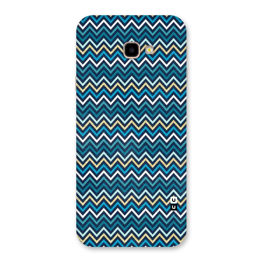 Blue Shades Chevron Pattern Back Case for Galaxy J4 Plus