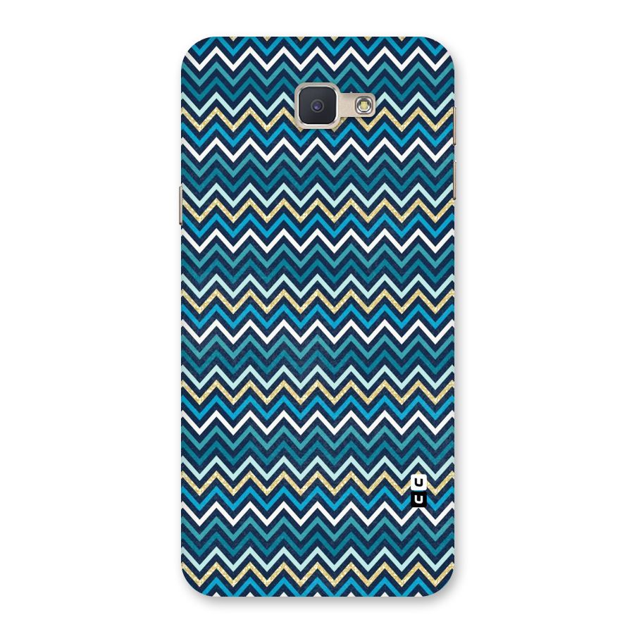 Blue Shades Chevron Pattern Back Case for Galaxy J5 Prime