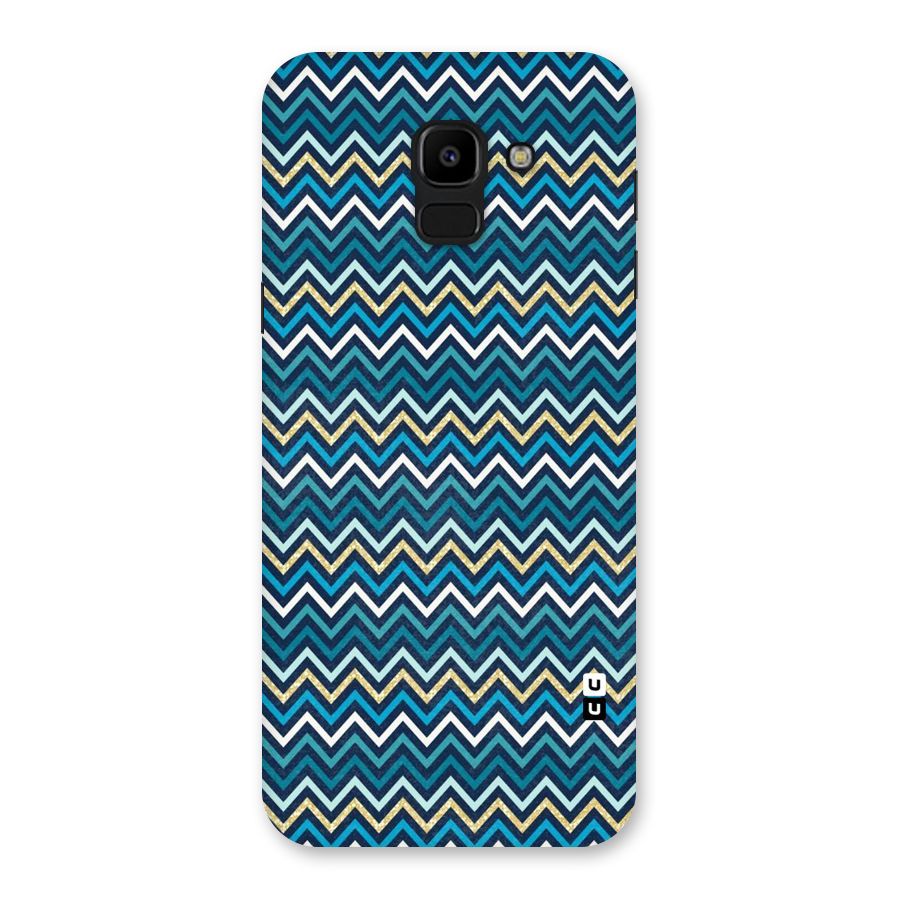 Blue Shades Chevron Pattern Back Case for Galaxy J6