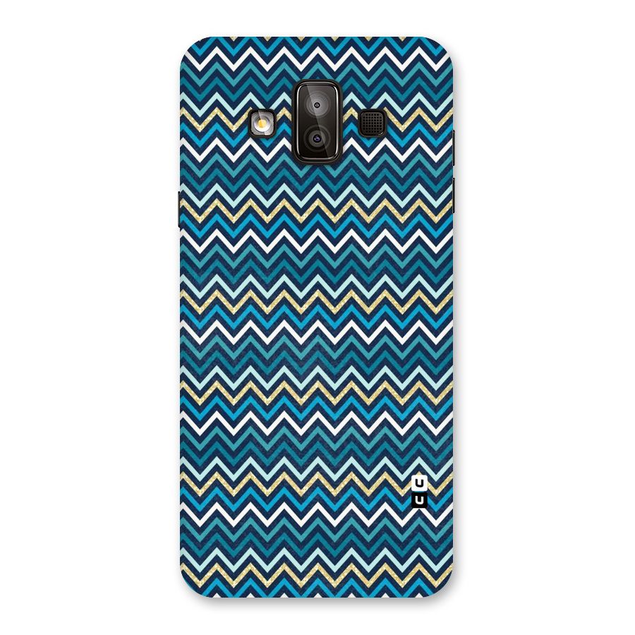 Blue Shades Chevron Pattern Back Case for Galaxy J7 Duo