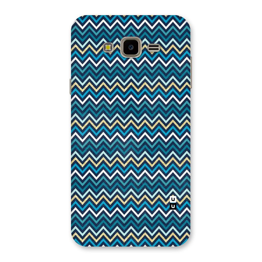 Blue Shades Chevron Pattern Back Case for Galaxy J7 Nxt