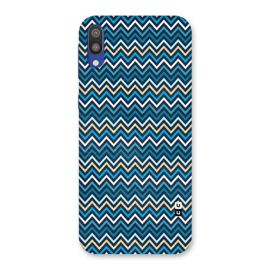 Blue Shades Chevron Pattern Back Case for Galaxy M10