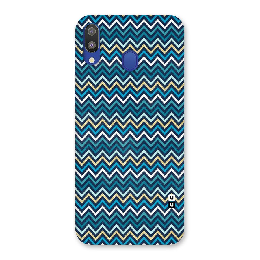 Blue Shades Chevron Pattern Back Case for Galaxy M20