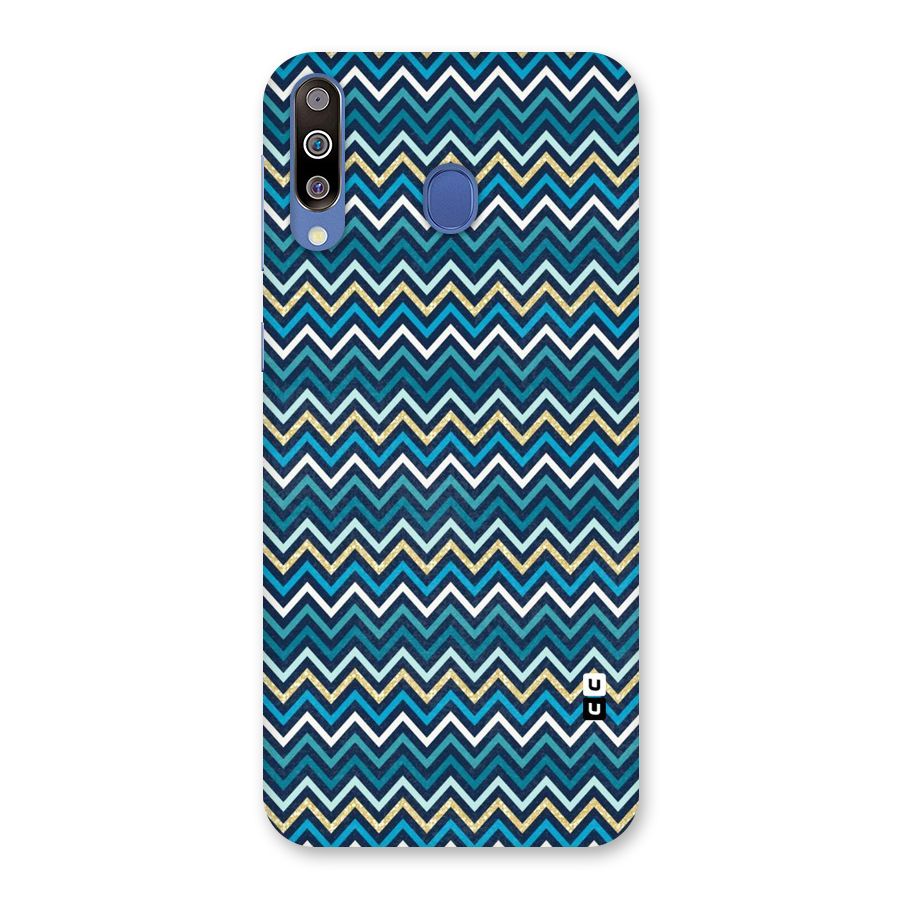 Blue Shades Chevron Pattern Back Case for Galaxy M30