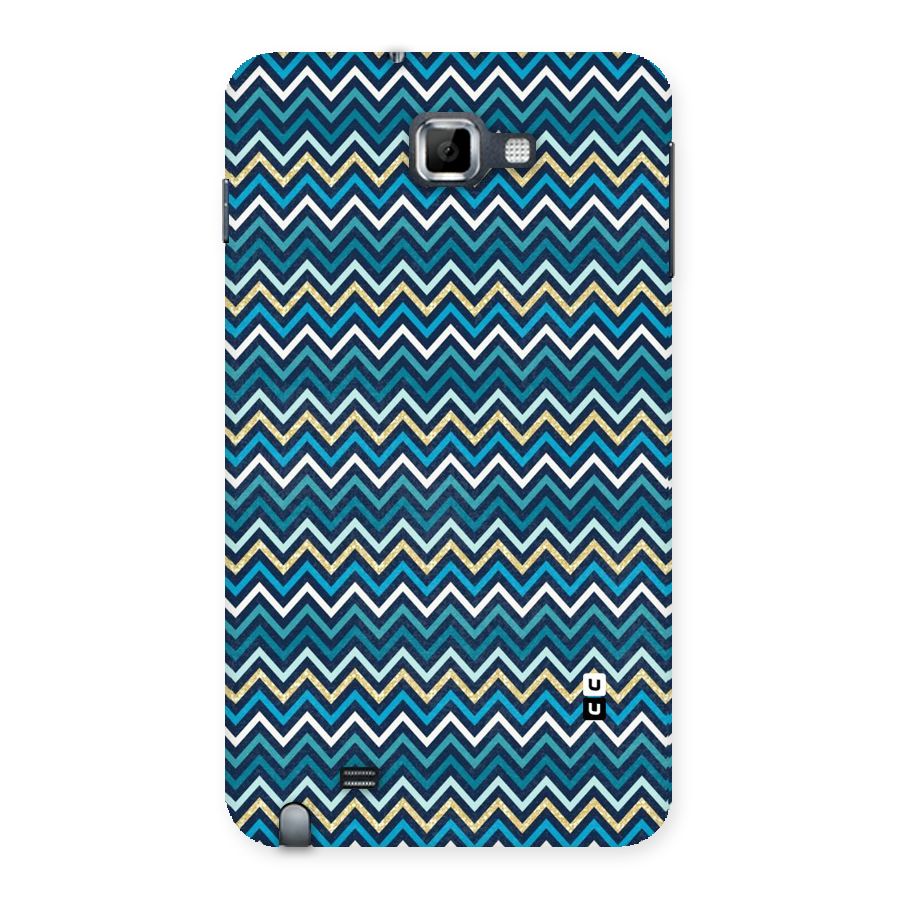 Blue Shades Chevron Pattern Back Case for Galaxy Note