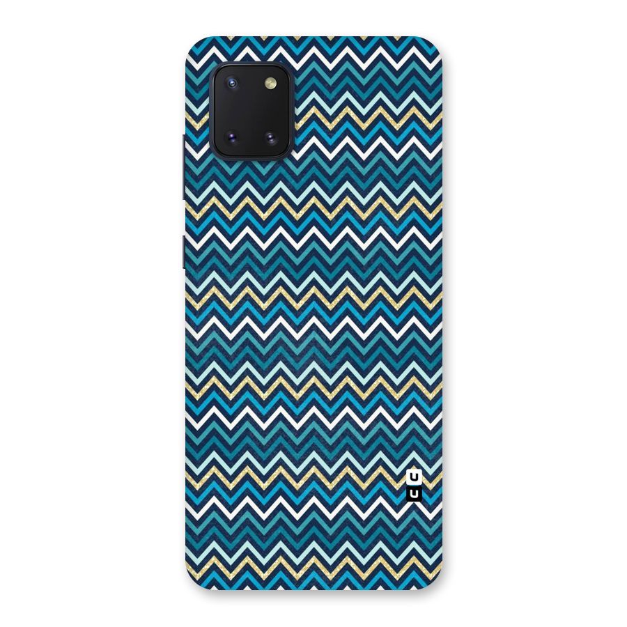 Blue Shades Chevron Pattern Back Case for Galaxy Note 10 Lite