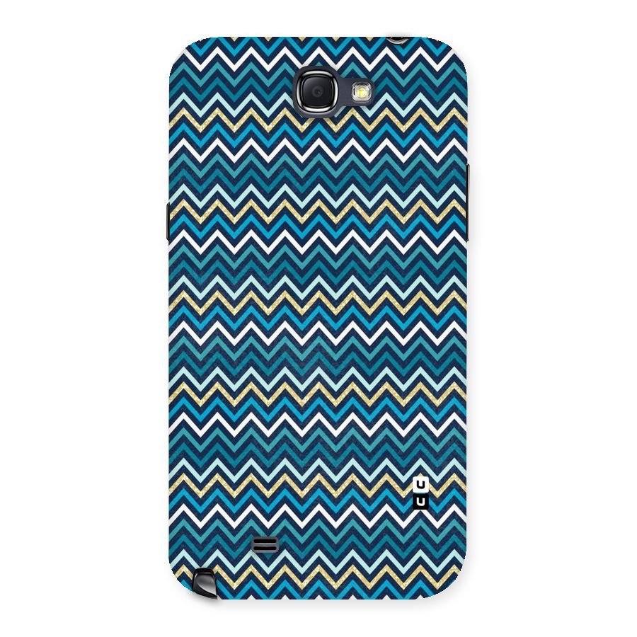 Blue Shades Chevron Pattern Back Case for Galaxy Note 2