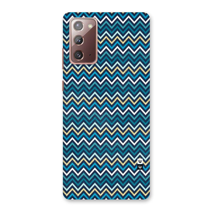 Blue Shades Chevron Pattern Back Case for Galaxy Note 20