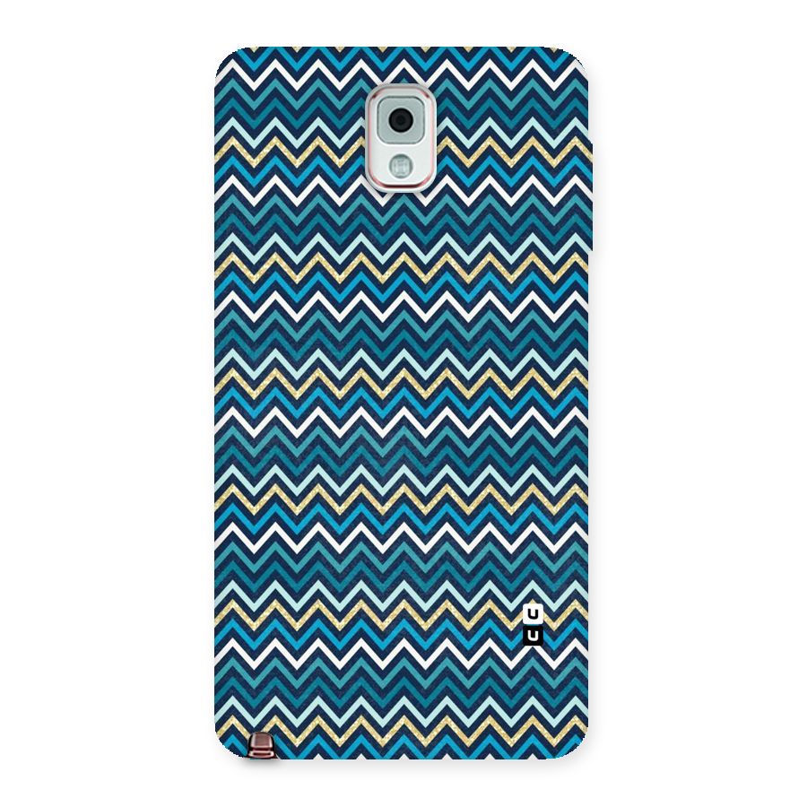 Blue Shades Chevron Pattern Back Case for Galaxy Note 3