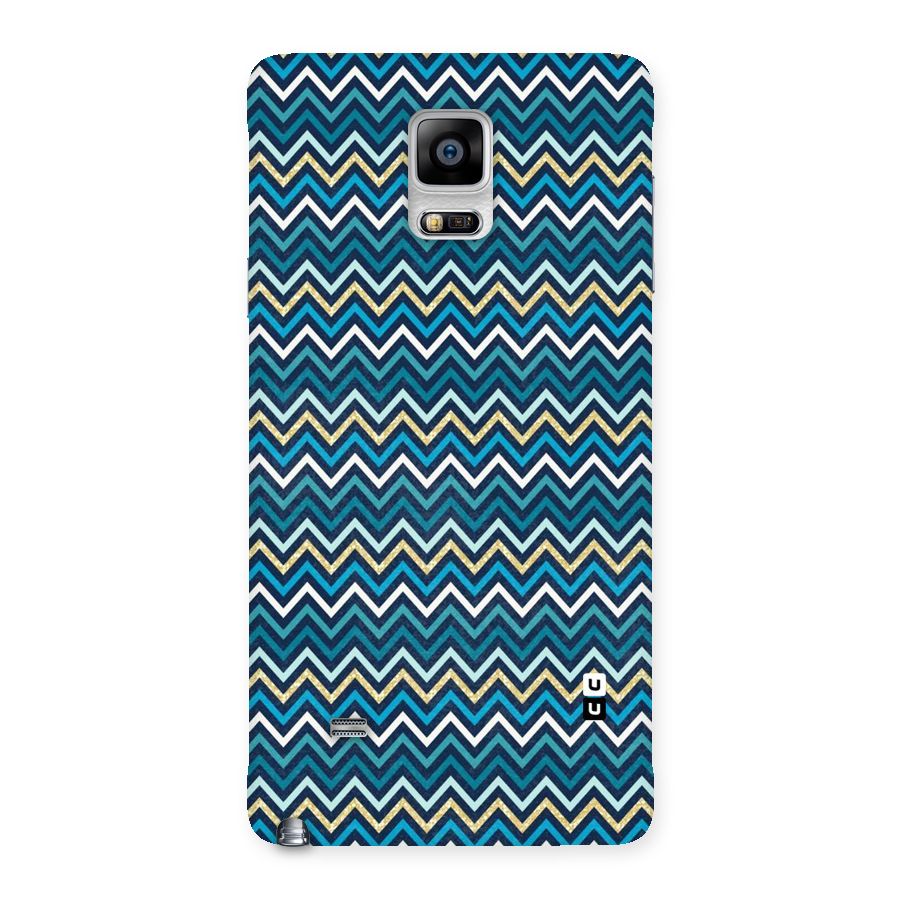 Blue Shades Chevron Pattern Back Case for Galaxy Note 4
