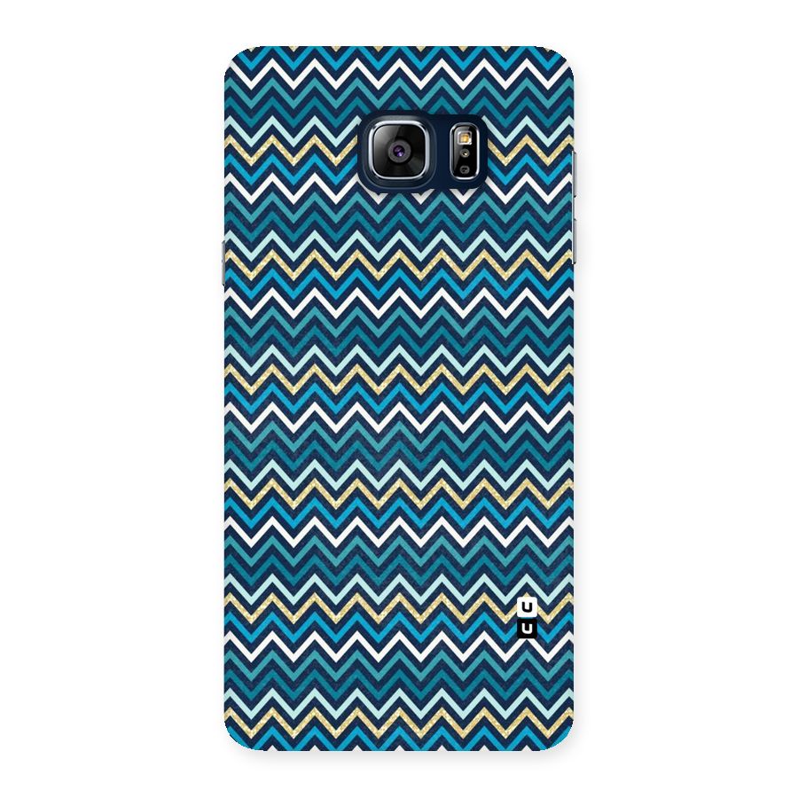 Blue Shades Chevron Pattern Back Case for Galaxy Note 5