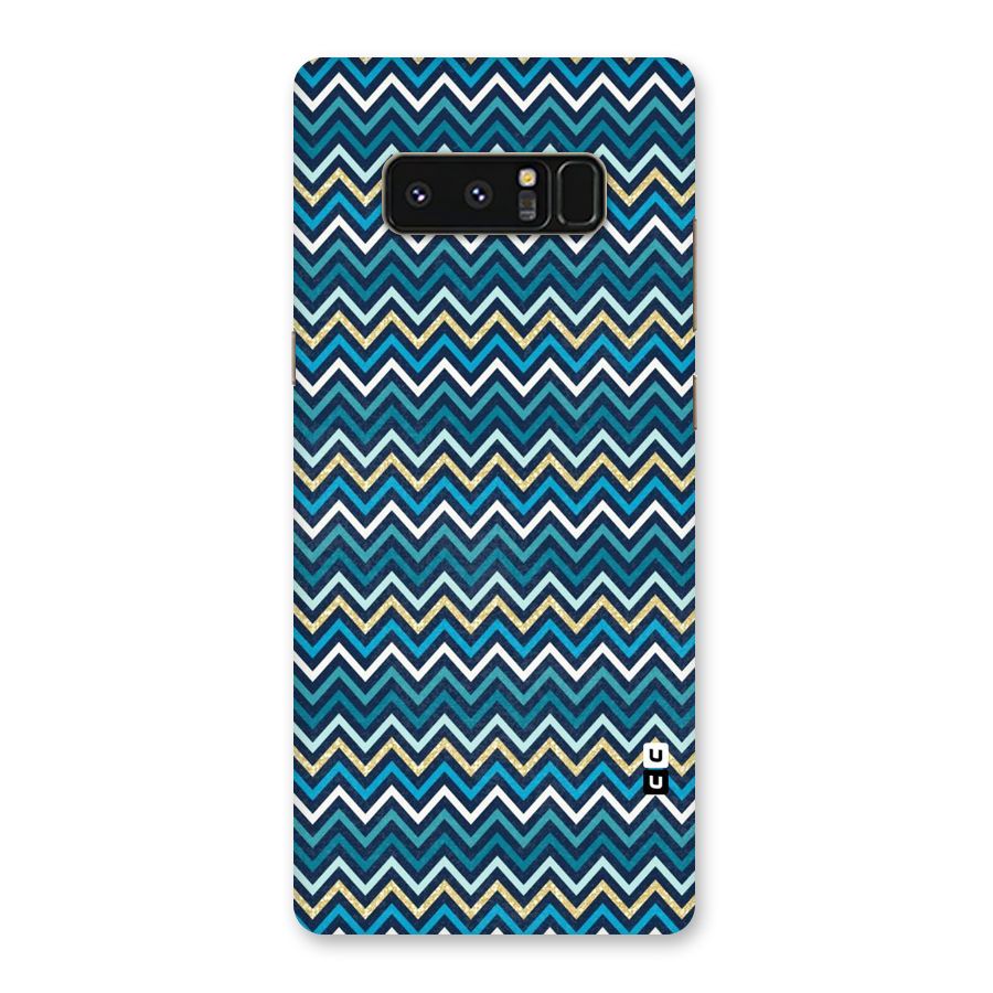 Blue Shades Chevron Pattern Back Case for Galaxy Note 8