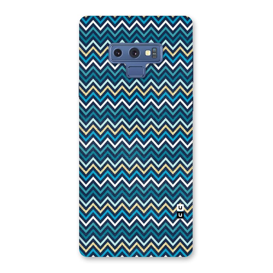 Blue Shades Chevron Pattern Back Case for Galaxy Note 9