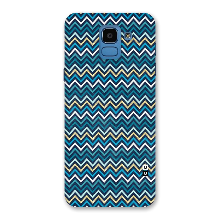 Blue Shades Chevron Pattern Back Case for Galaxy On6