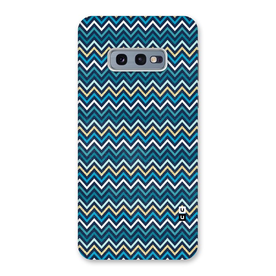 Blue Shades Chevron Pattern Back Case for Galaxy S10e