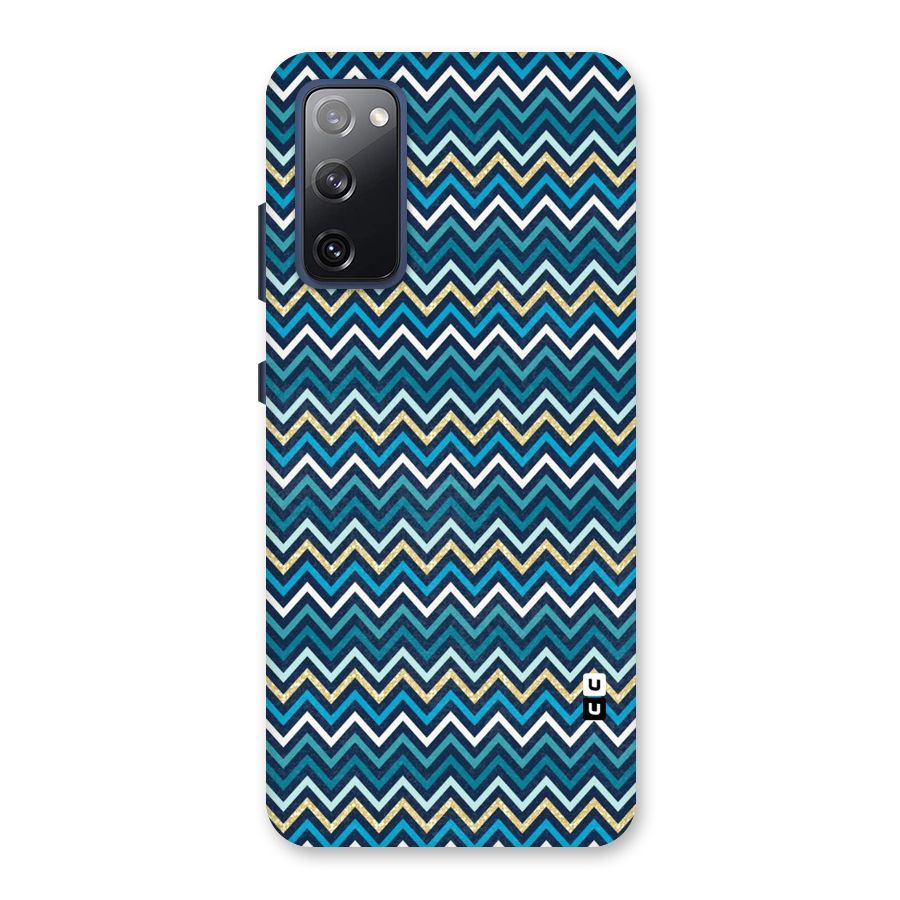 Blue Shades Chevron Pattern Back Case for Galaxy S20 FE