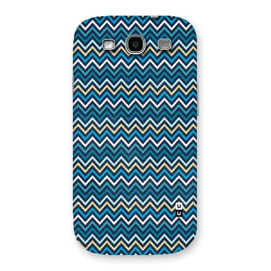 Blue Shades Chevron Pattern Back Case for Galaxy S3