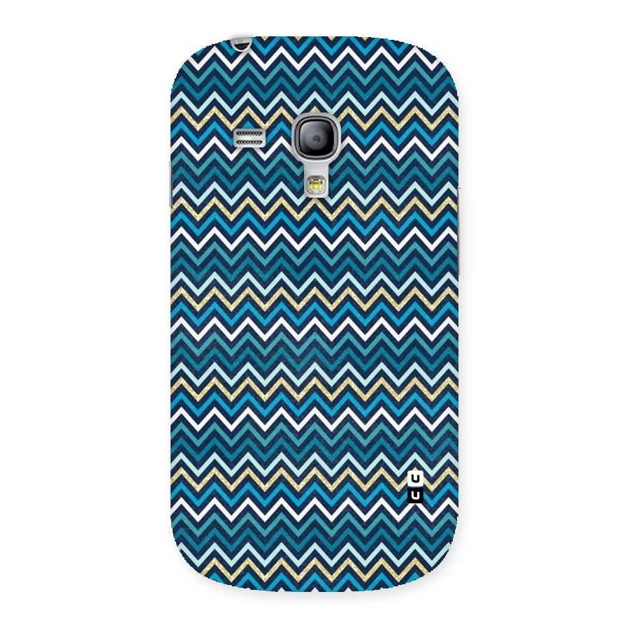 Blue Shades Chevron Pattern Back Case for Galaxy S3 Mini