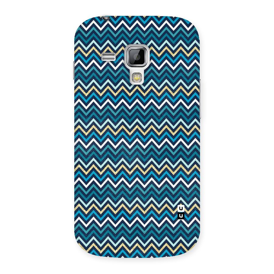 Blue Shades Chevron Pattern Back Case for Galaxy S Duos