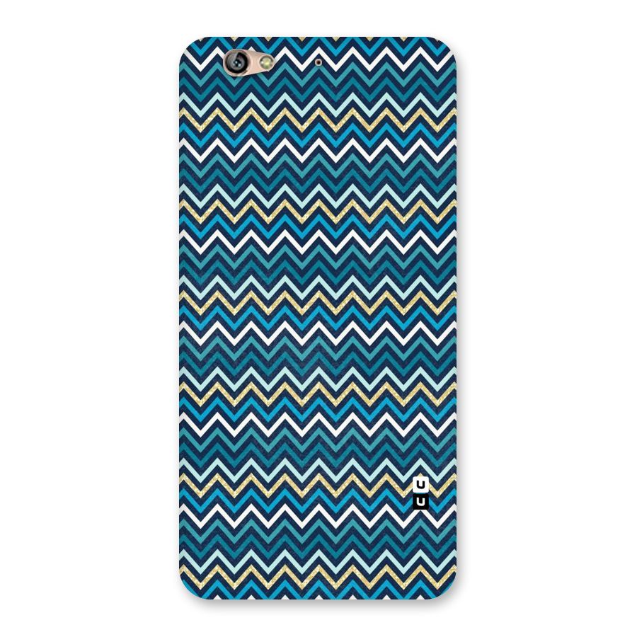 Blue Shades Chevron Pattern Back Case for Gionee S6