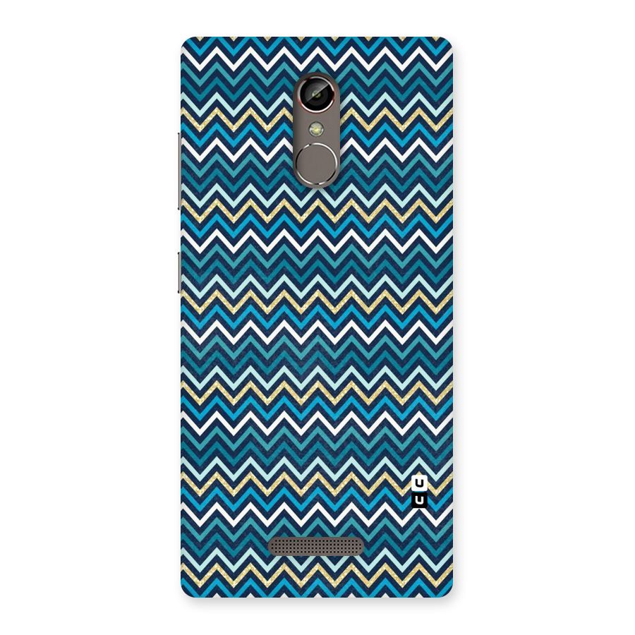 Blue Shades Chevron Pattern Back Case for Gionee S6s