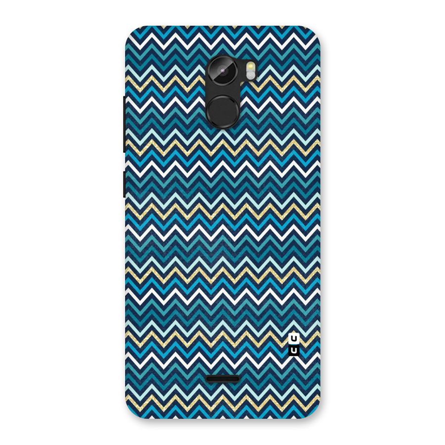 Blue Shades Chevron Pattern Back Case for Gionee X1