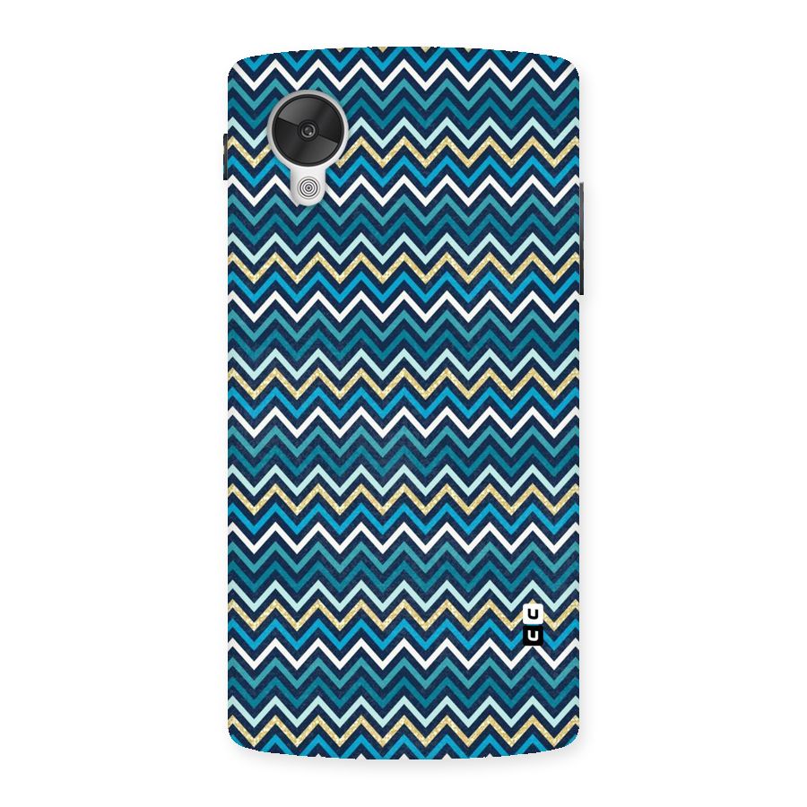 Blue Shades Chevron Pattern Back Case for Google Nexsus 5