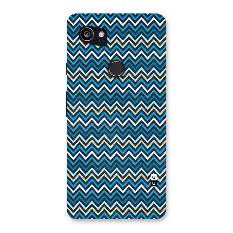 Blue Shades Chevron Pattern Back Case for Google Pixel 2 XL