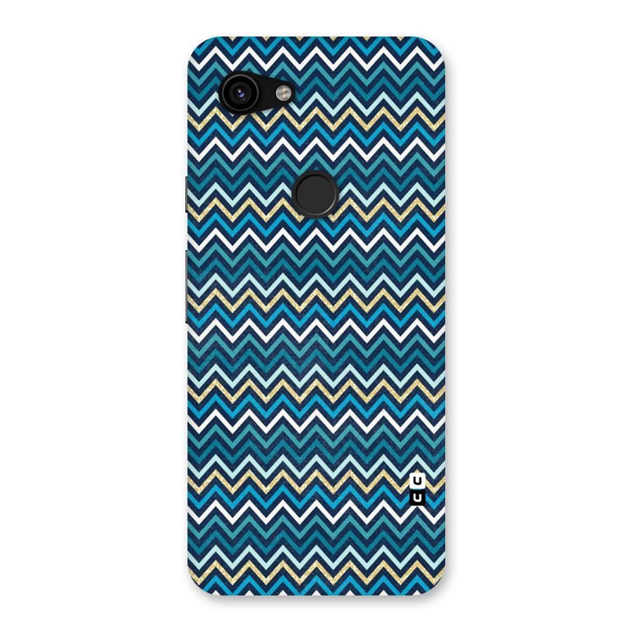 Blue Shades Chevron Pattern Back Case for Google Pixel 3a