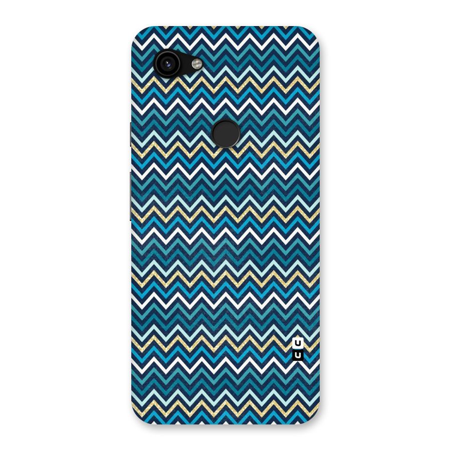 Blue Shades Chevron Pattern Back Case for Google Pixel 3a XL