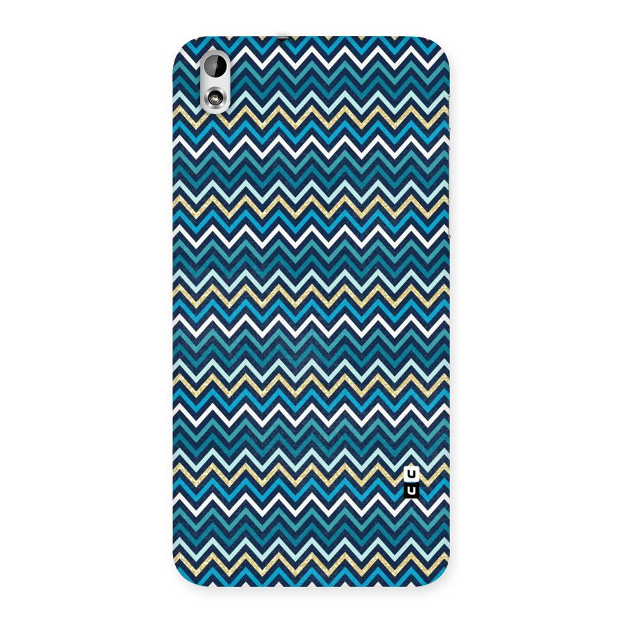 Blue Shades Chevron Pattern Back Case for HTC Desire 816g
