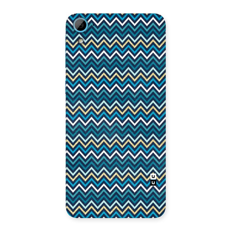 Blue Shades Chevron Pattern Back Case for HTC Desire 826