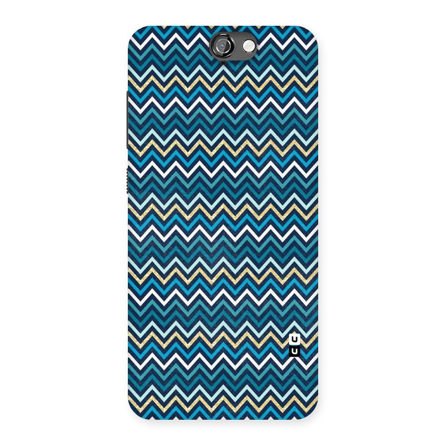 Blue Shades Chevron Pattern Back Case for HTC One A9