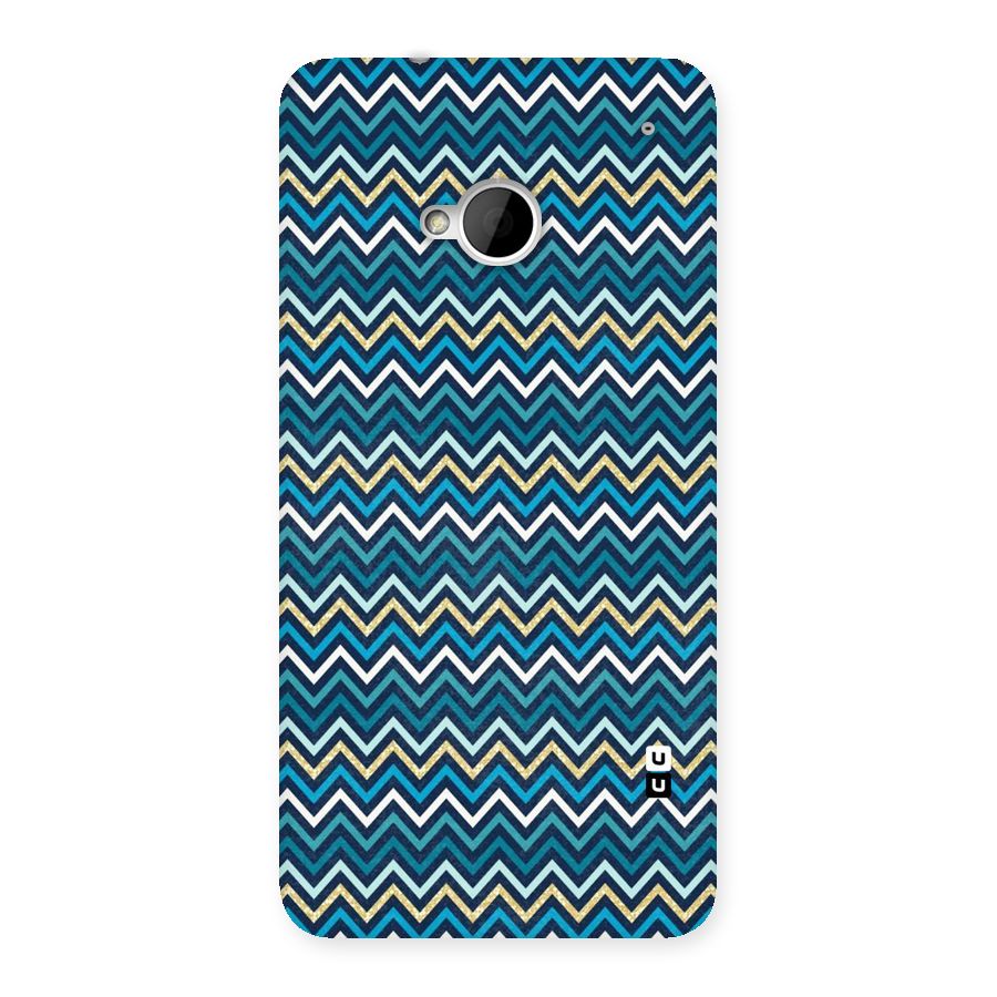 Blue Shades Chevron Pattern Back Case for HTC One M7