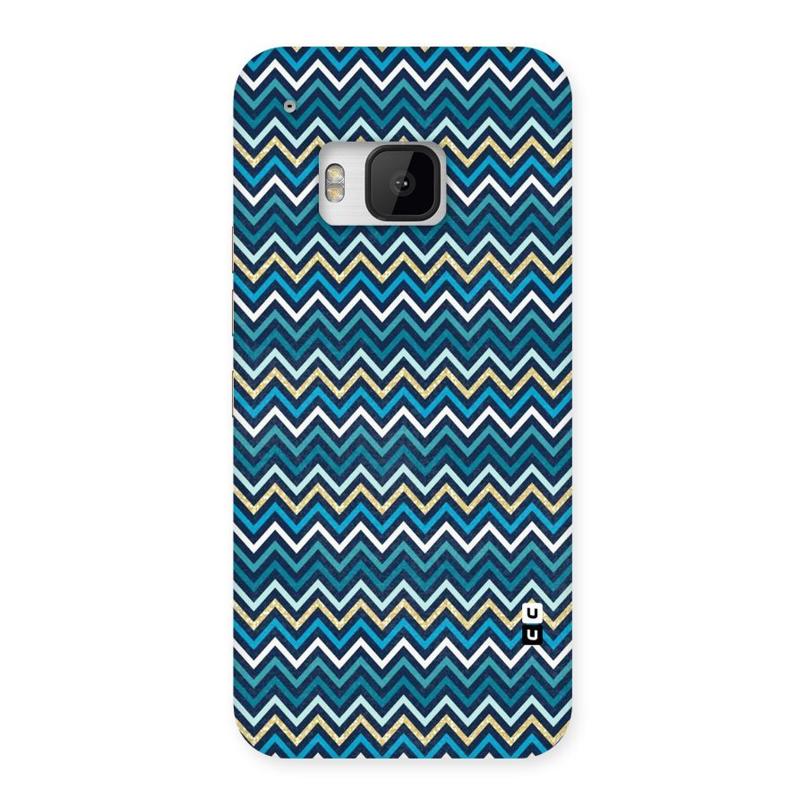 Blue Shades Chevron Pattern Back Case for HTC One M9