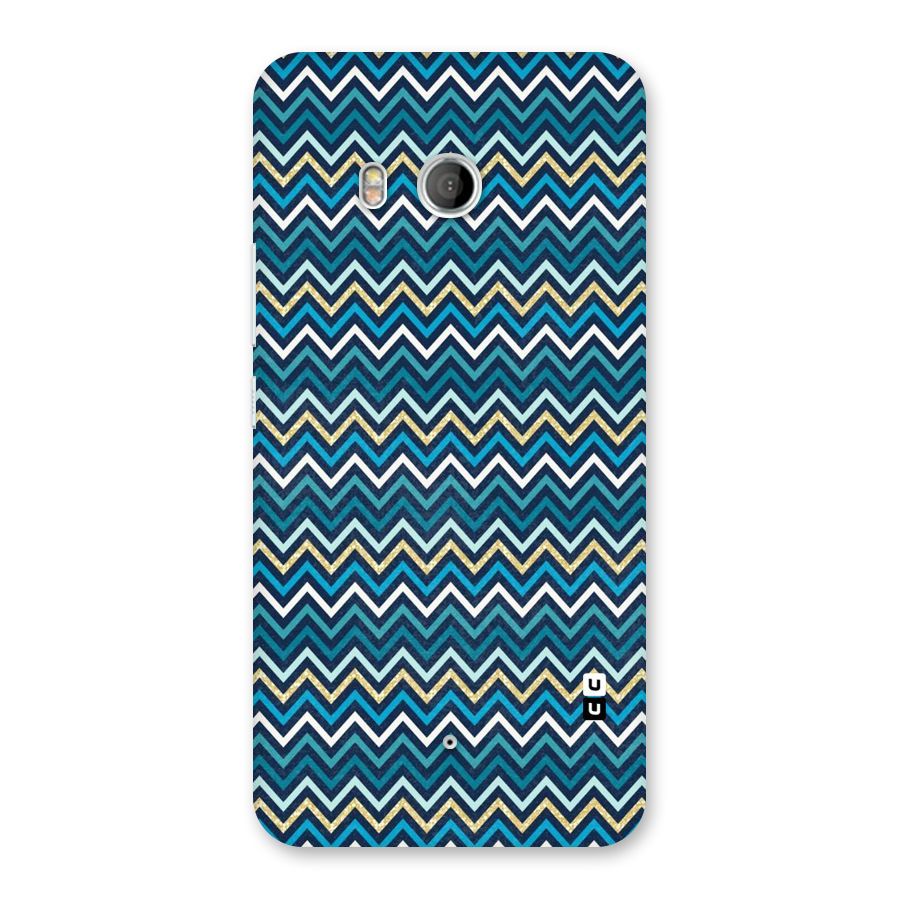 Blue Shades Chevron Pattern Back Case for HTC U11