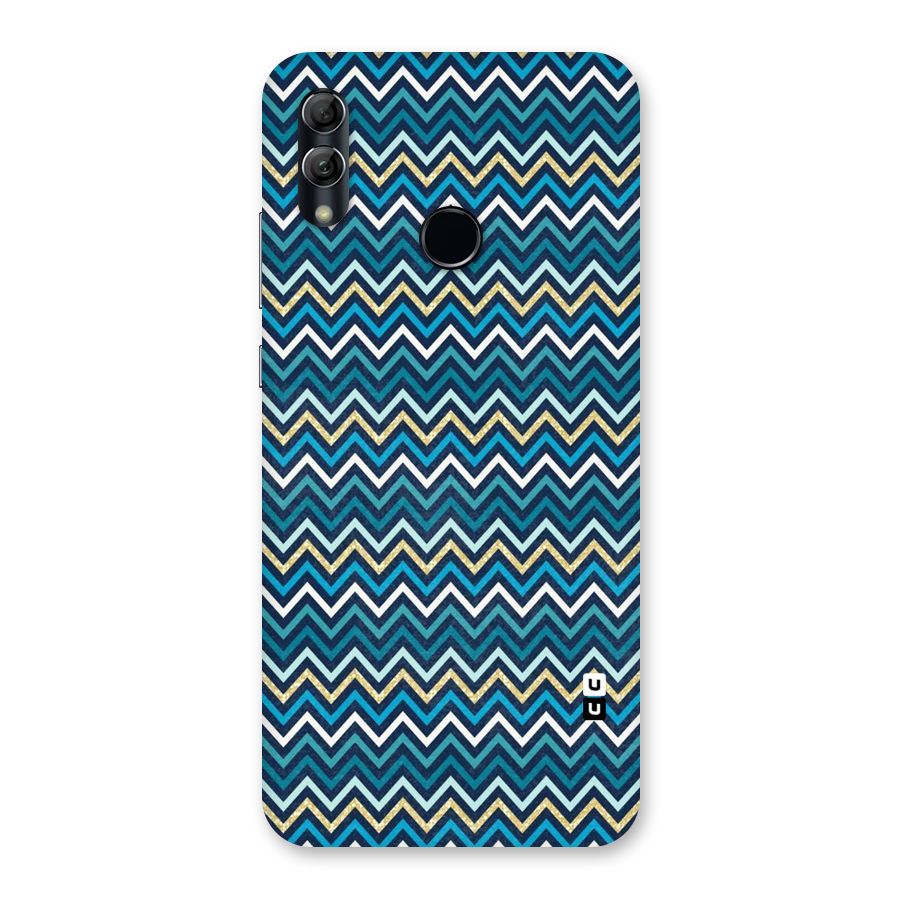 Blue Shades Chevron Pattern Back Case for Honor 10 Lite