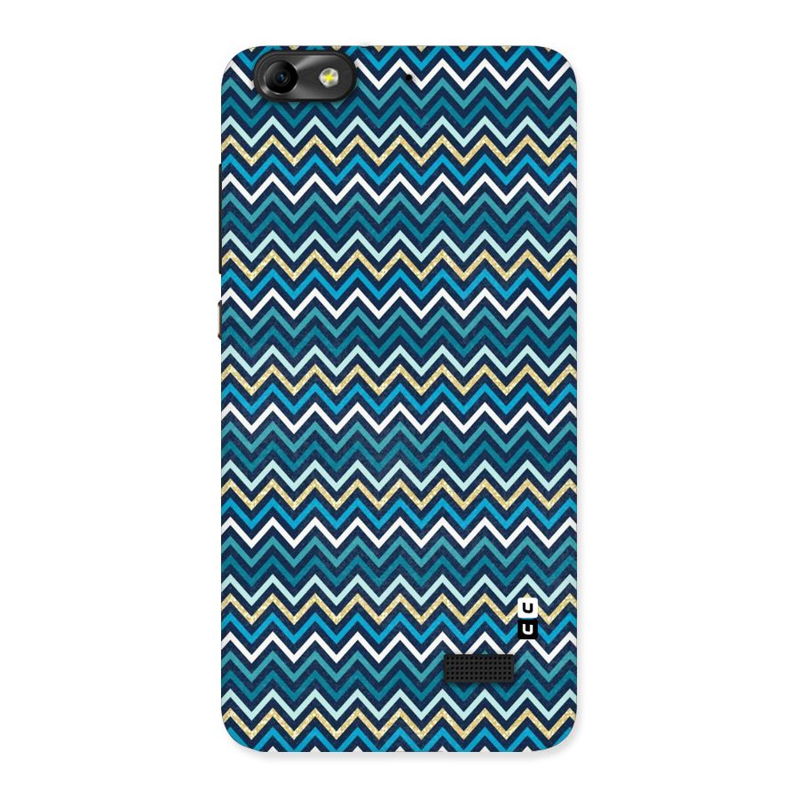 Blue Shades Chevron Pattern Back Case for Honor 4C