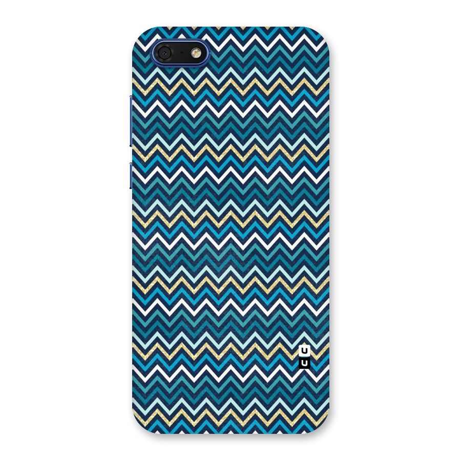 Blue Shades Chevron Pattern Back Case for Honor 7s