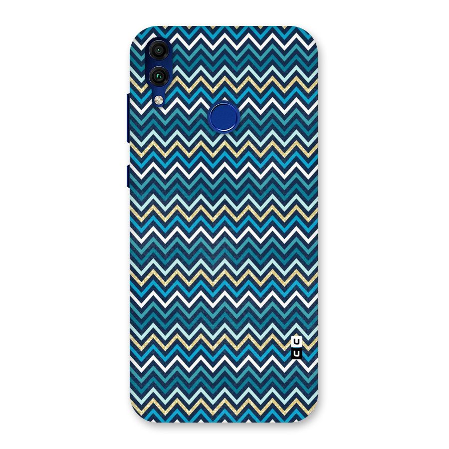 Blue Shades Chevron Pattern Back Case for Honor 8C