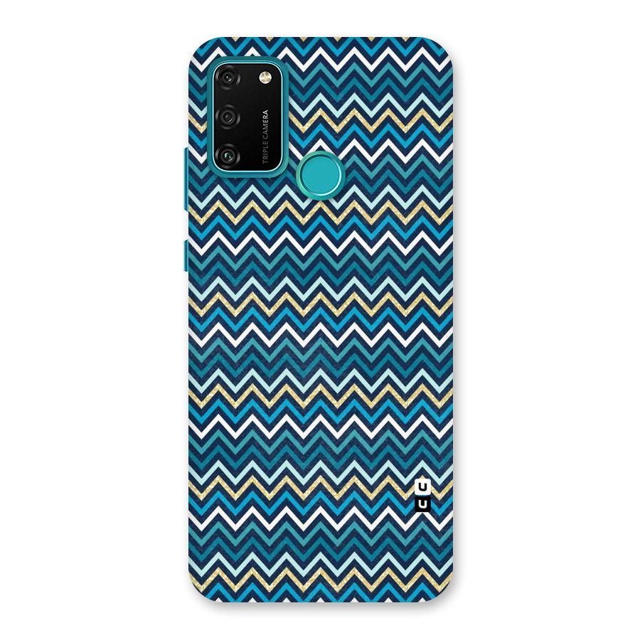 Blue Shades Chevron Pattern Back Case for Honor 9A
