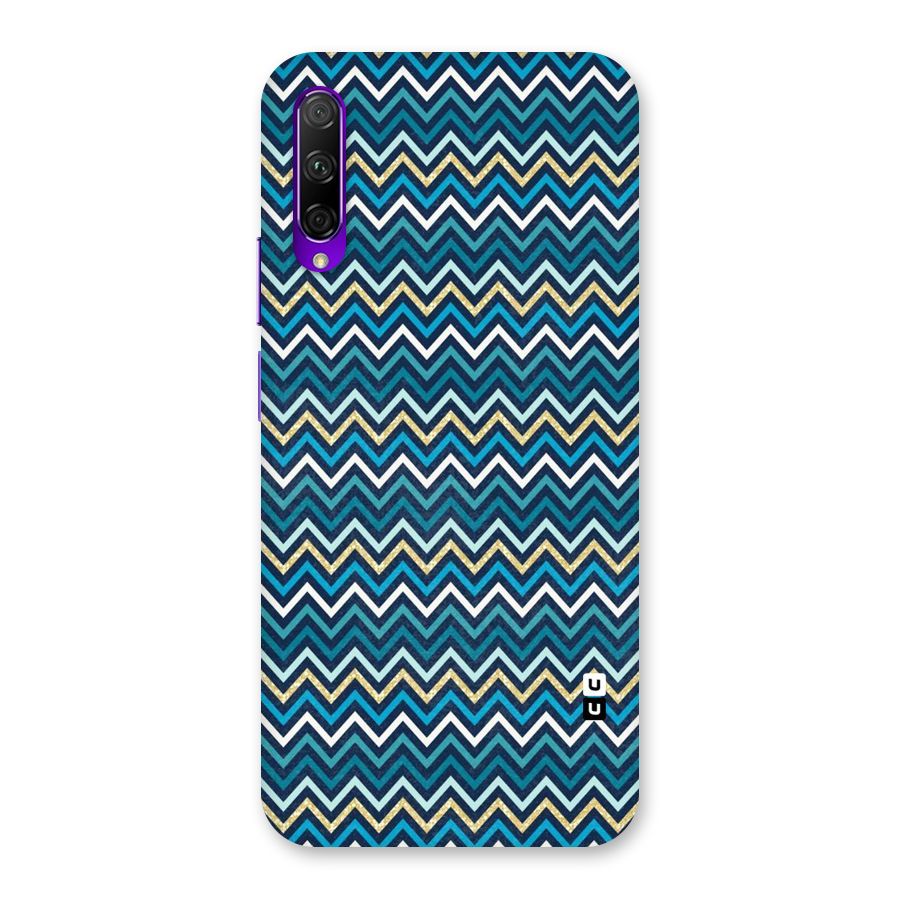 Blue Shades Chevron Pattern Back Case for Honor 9X Pro